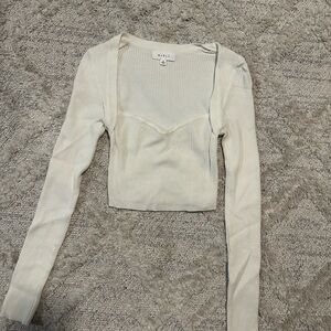 Cream Long Sleeve Top